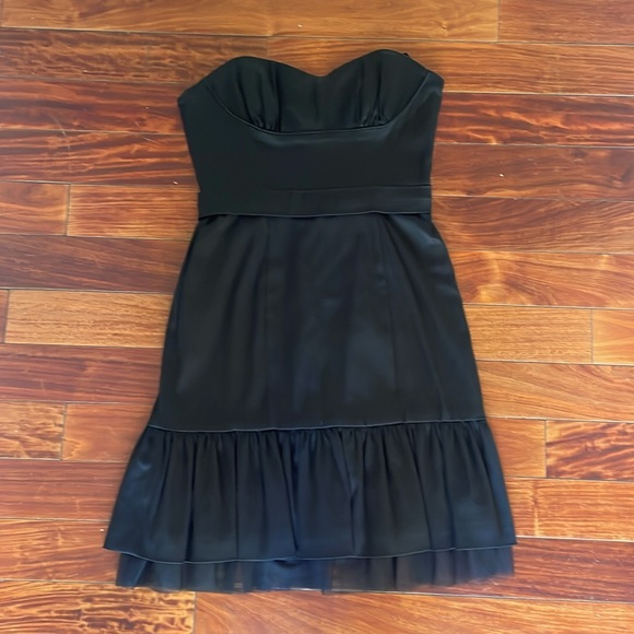 BCBG Maxazria Black Strapless Cocktail Dress - Picture 3 of 7